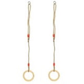 Huitich wooden gymnastics rings with adjustable straps for strength training and fitness exercises